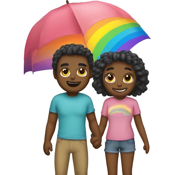 Besties with Rainbowhugs emoji