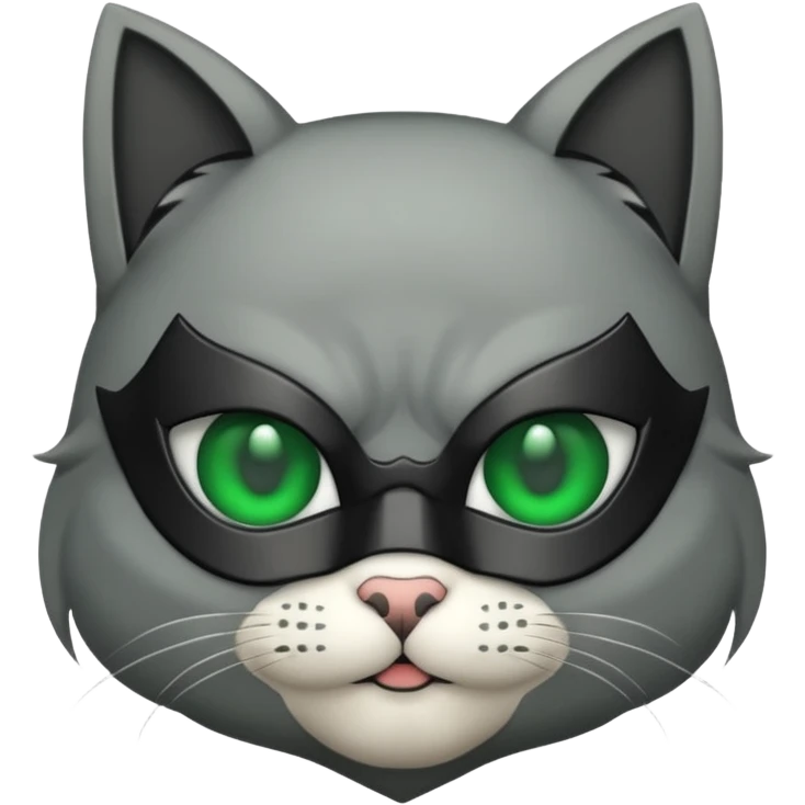 Cat as Batman grey  emoji
