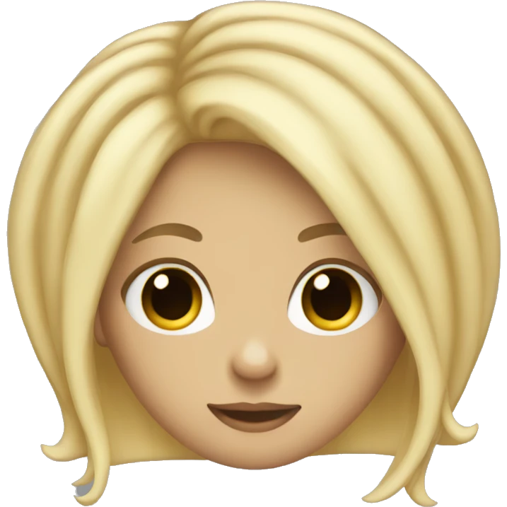 blonde straight hair doodle emoji
