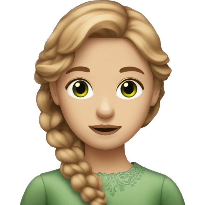 danish girl with green eyes and light brown hair emoji
