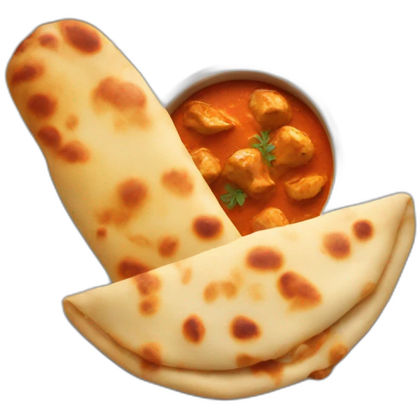 Butter chicken and naan emoji