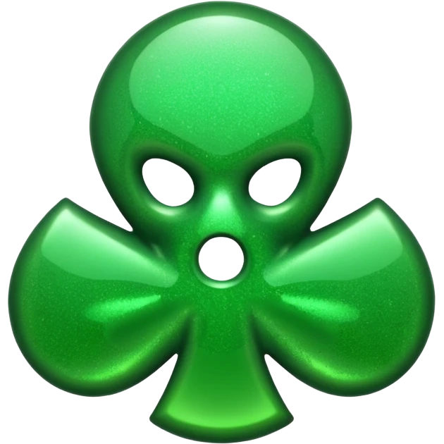 glitter green toxic symbol emoji