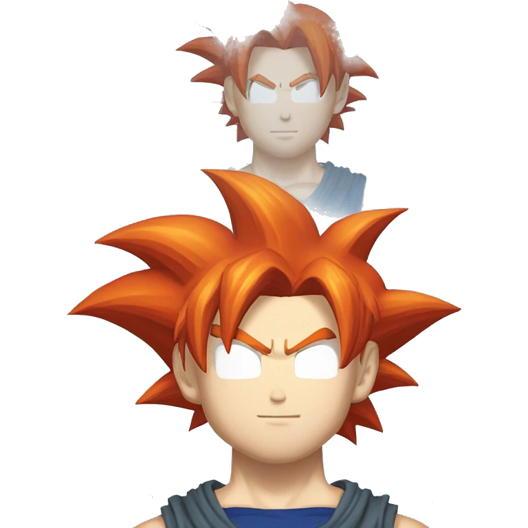 Goku super saiyan red hair blue aura emoji