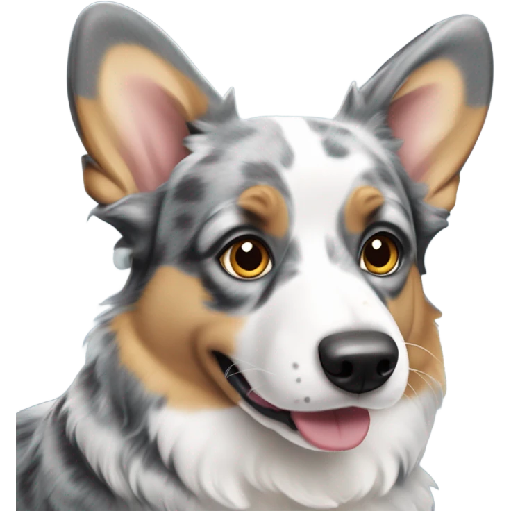 Blue Merle welsh corgi emoji