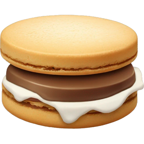 Alfajor de maicena con coco emoji