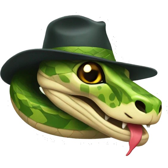 snake with hat  emoji