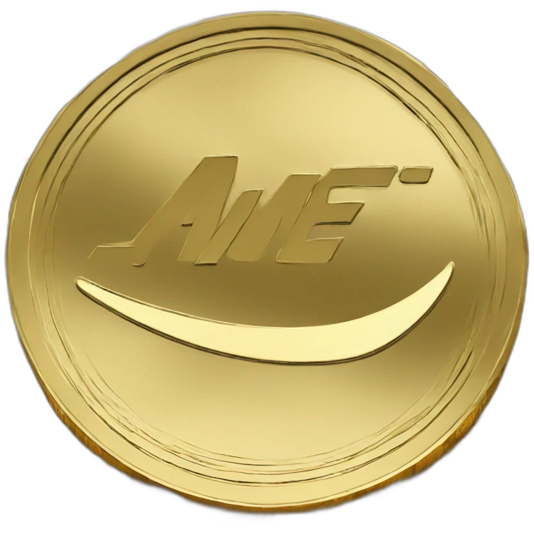A gold coin with Nike logo emoji