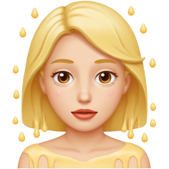 naked woman covered in cum emoji