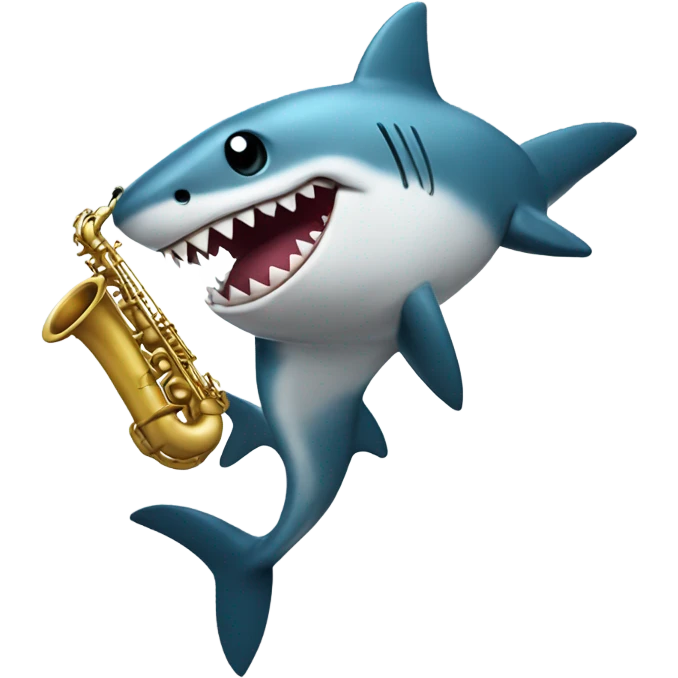 shark saxophone emoji