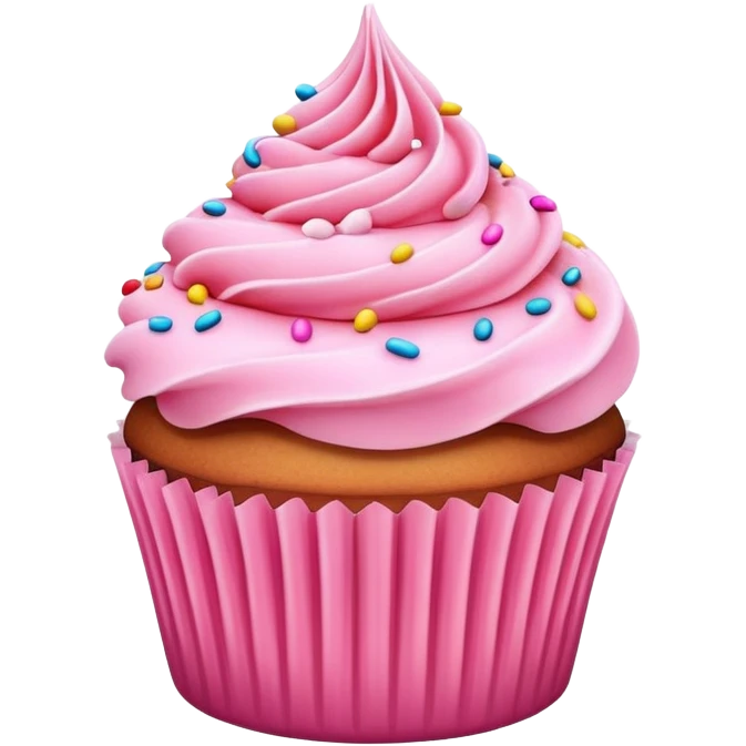 cupcake with pink icing emoji