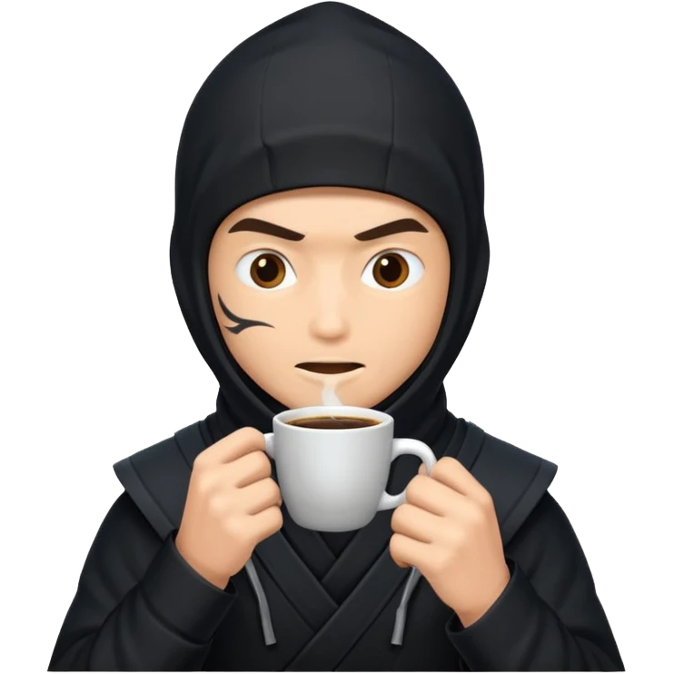 Do ninja mixed with a coffe emoji