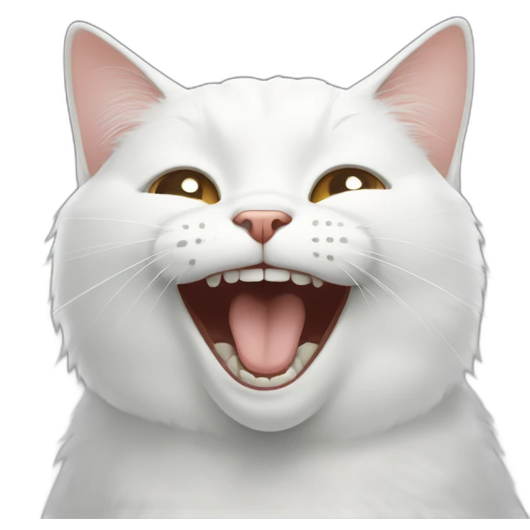 white-cat-laughing emoji