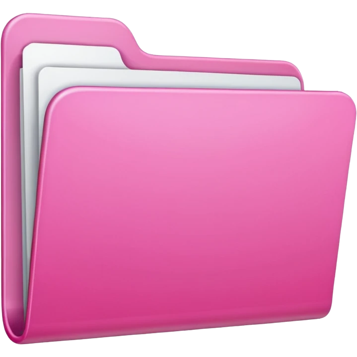 Pink empty folder emoji