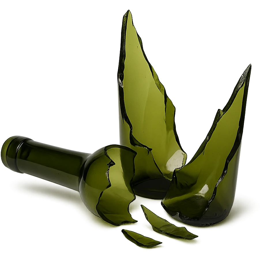 broken wine bottle, variation 3 emoji