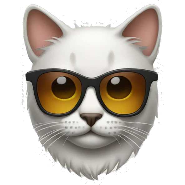 Cat with sunglasses emoji