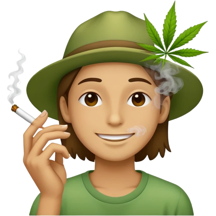 Smoking weed emoji