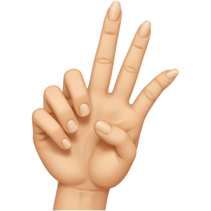 open hand twisting index and middle finger emoji