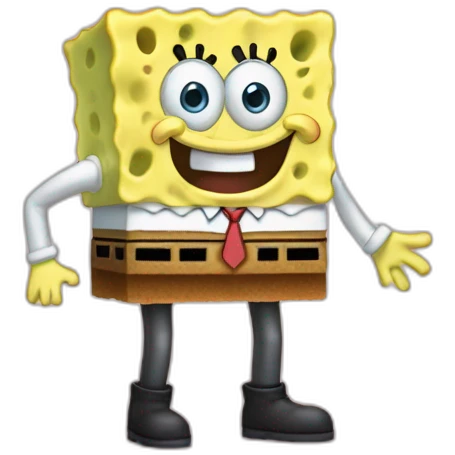 Sponge bob fusing with patrick emoji