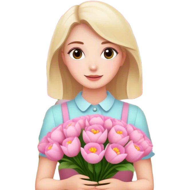 soft pink flower shop emoji