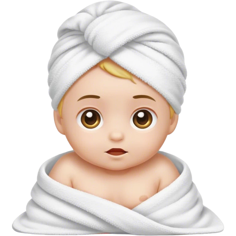 Baby wrapped  in towel emoji
