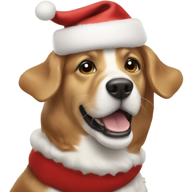 Happy dogs Christmas emoji