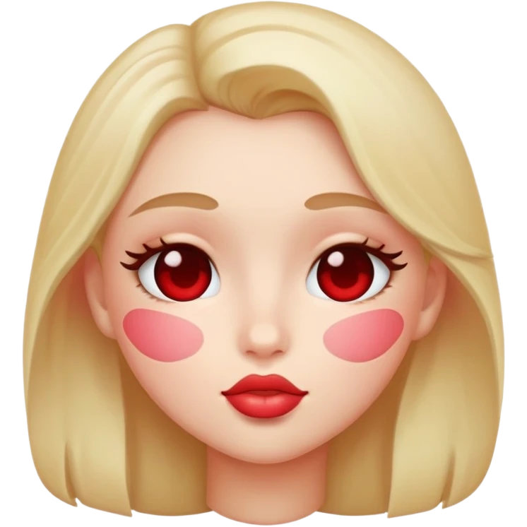 Blushing heart eyes and kissy face  emoji