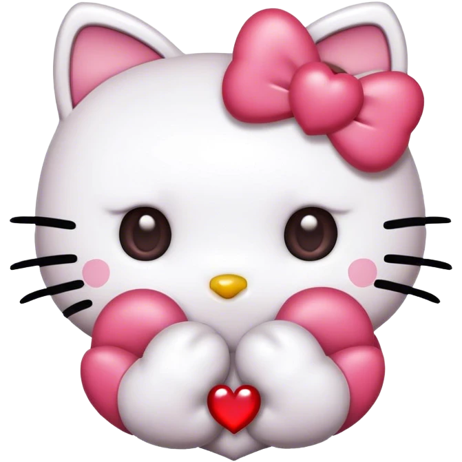 Hello kitty hearts eyes emoji
