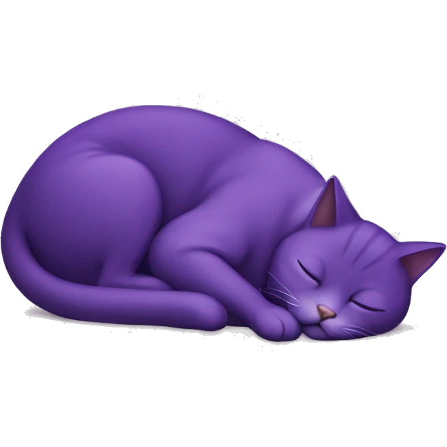 Purple sleeping cat emoji