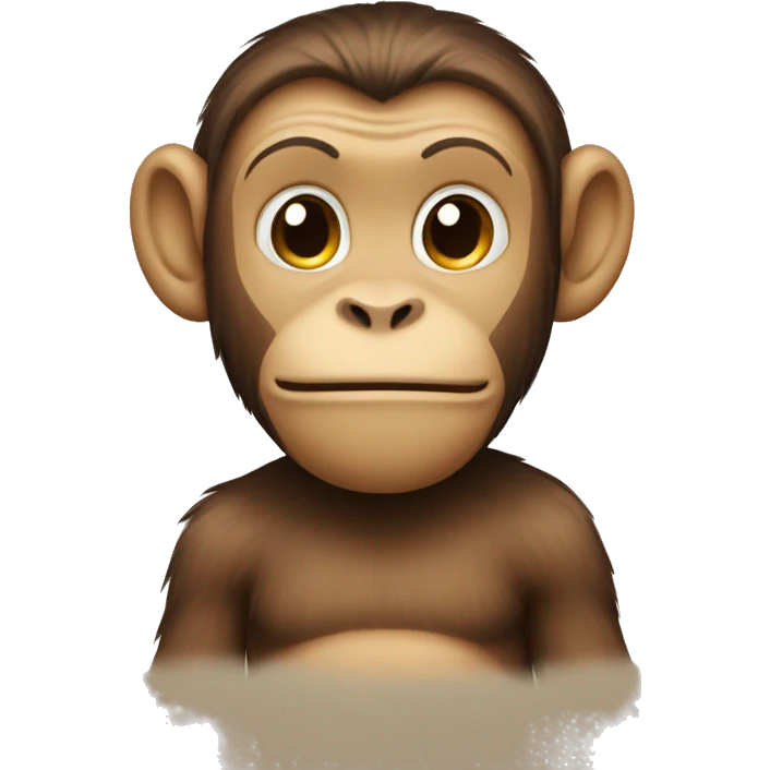 a monkey with ponytail emoji
