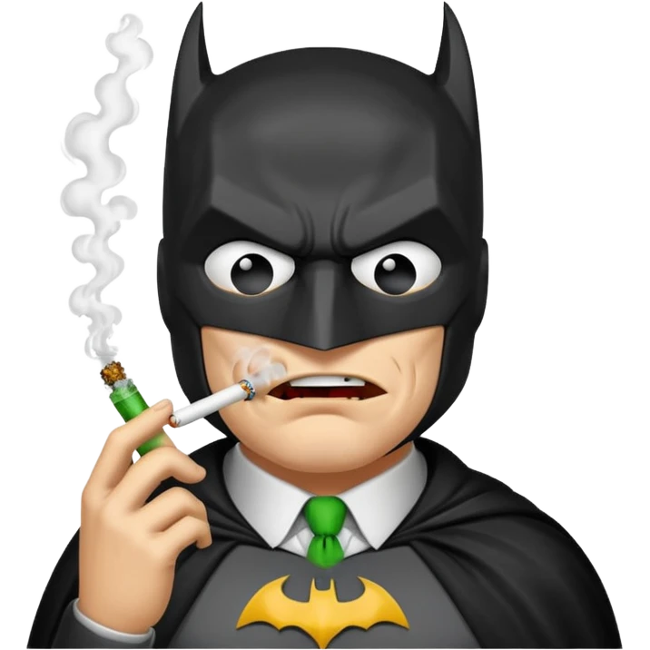 Batman smoking weed emoji