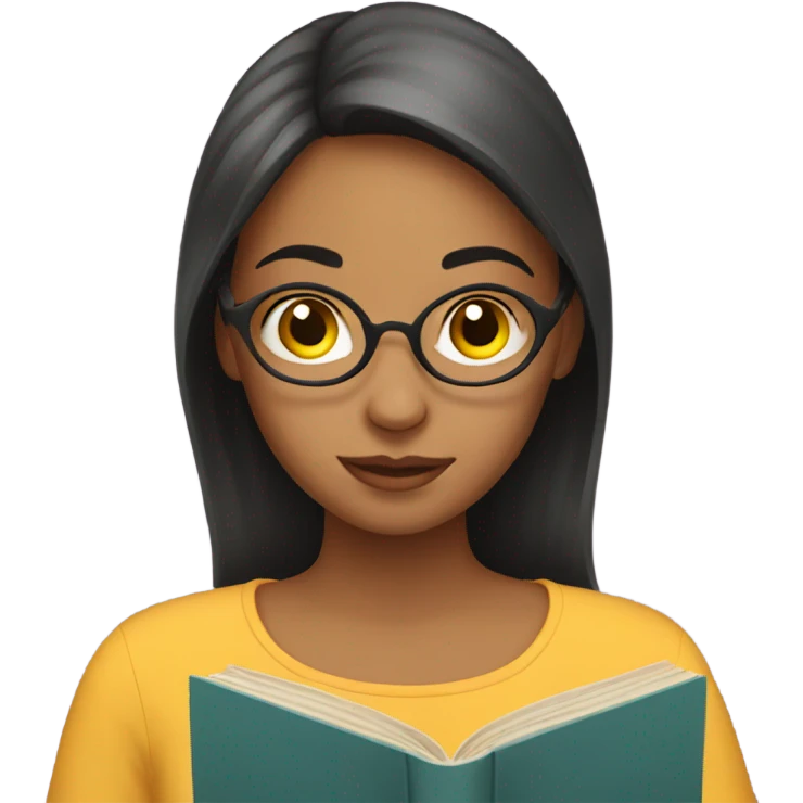 Girl reading a book emoji