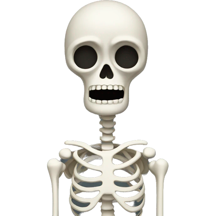 confused skeleton emoji