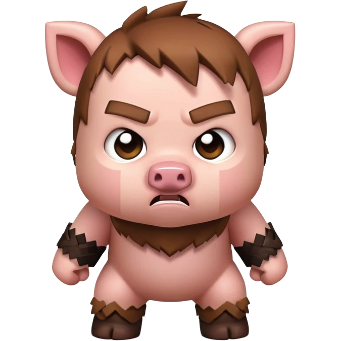 angry Minecraft baby Piglin emoji