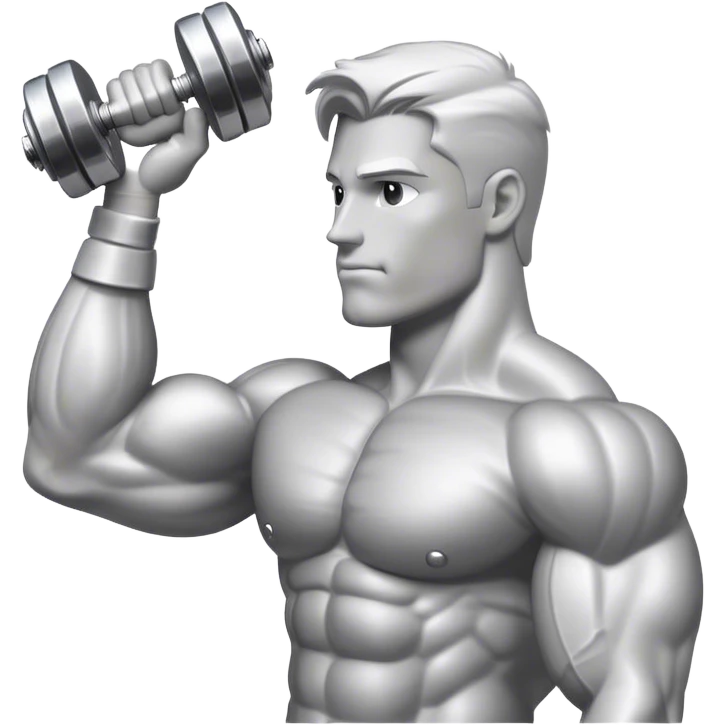 bicep side view holding a dumbbell emoji