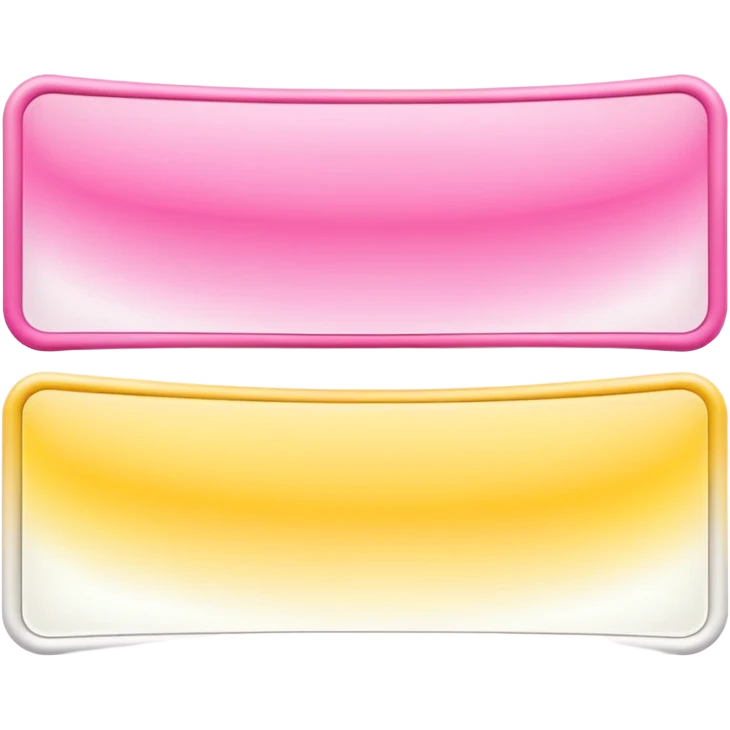 1/3rd Pink, 1/3rd white, 1/3rd yellow horizontal banner emoji