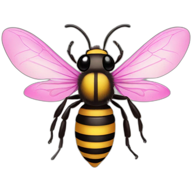 Pink honey bee emoji