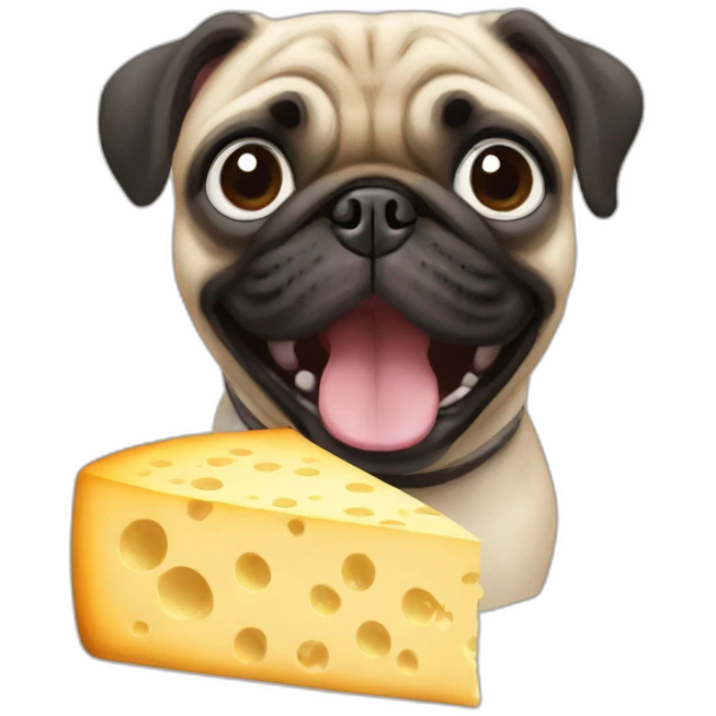 pug cheese mouse emoji