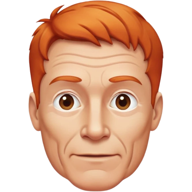 60-year-old white male, athletic build, friendly expression, receding red ginger hair emoji