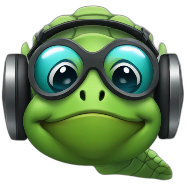 dj turtle emoji