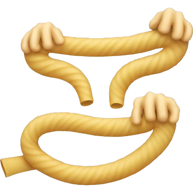 Elbow noodle with a face  emoji