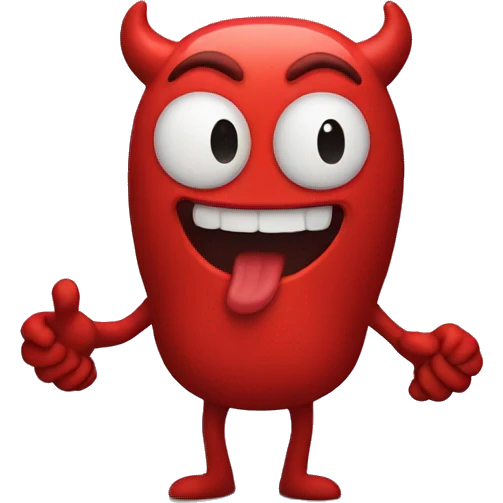 devil shaking hand emoji