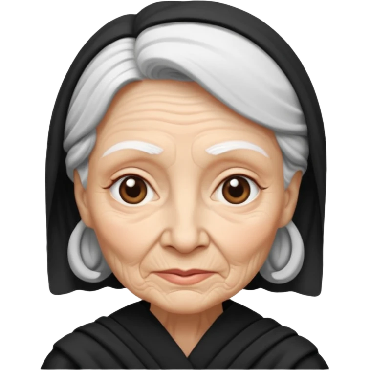 Wise Woman B&W emoji