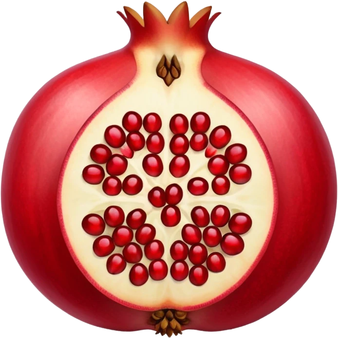 Opened pomegranate from top into 4 direction  emoji