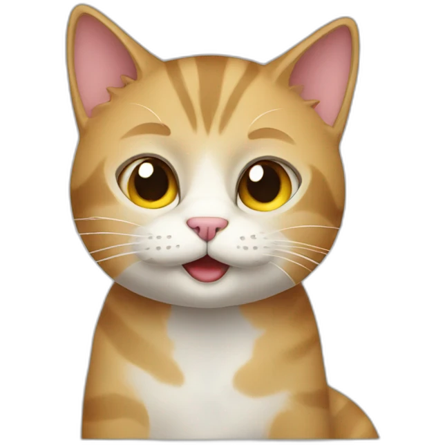 Cat using macbook emoji