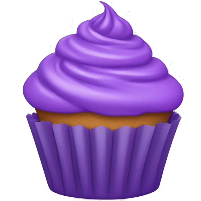 Purple cupcake emoji
