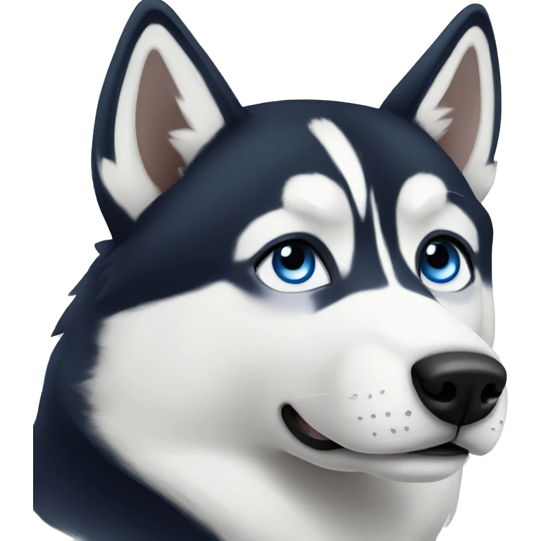 Blue eyed husky emoji