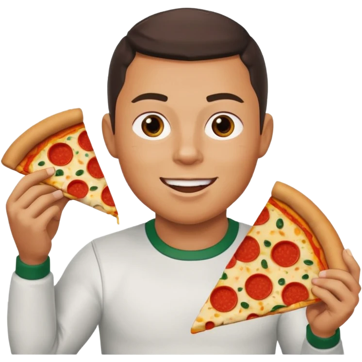 رونالدو در حال خوردن پیتزا  emoji