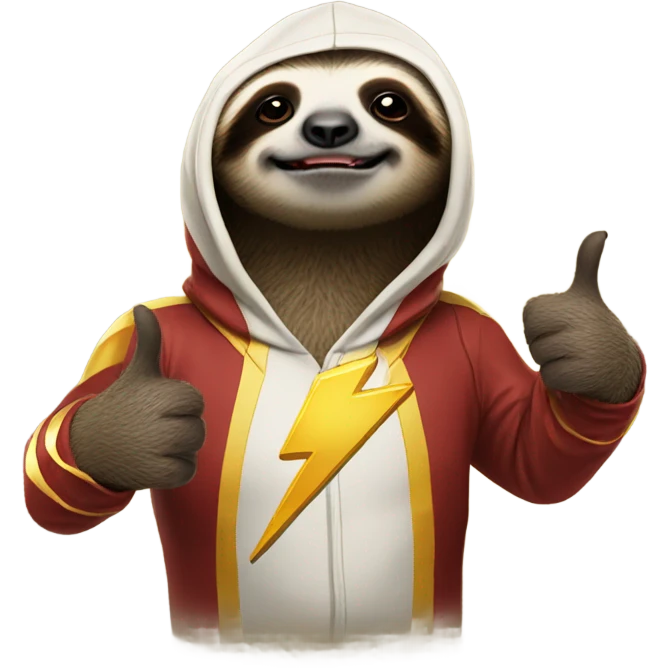 tired sloth The Flash shows thumbs up emoji