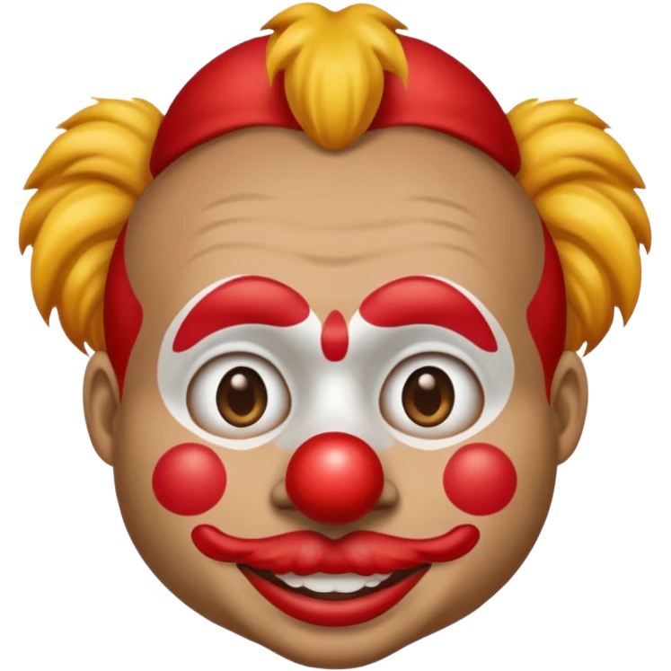 american staff with a clown nose emoji