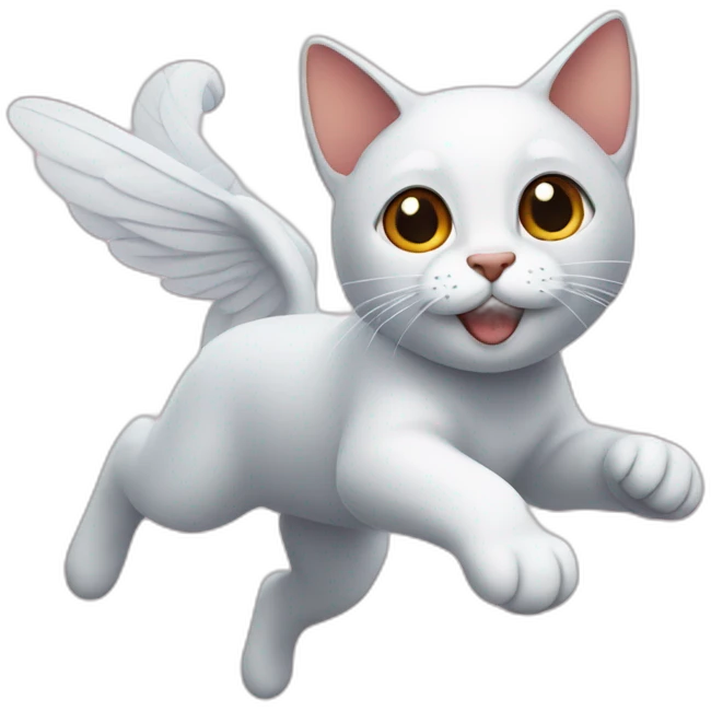 flying cat emoji